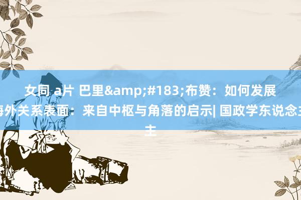 女同 a片 巴里&#183;布赞：如何发展海外关系表面：来自中枢与角落的启示| 国政学东说念主