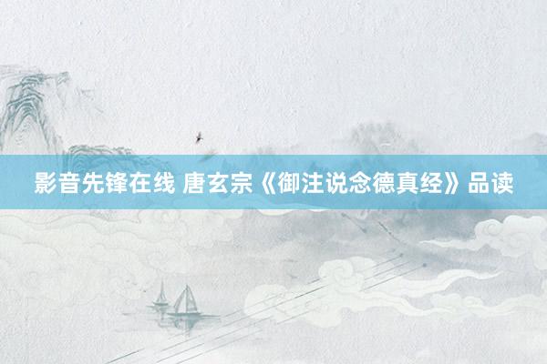 影音先锋在线 唐玄宗《御注说念德真经》品读