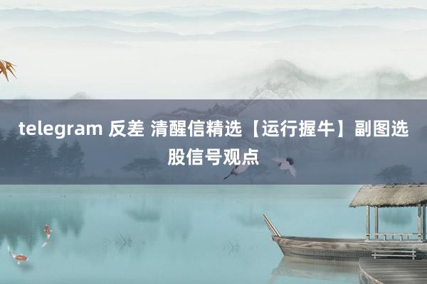 telegram 反差 清醒信精选【运行握牛】副图选股信号观点